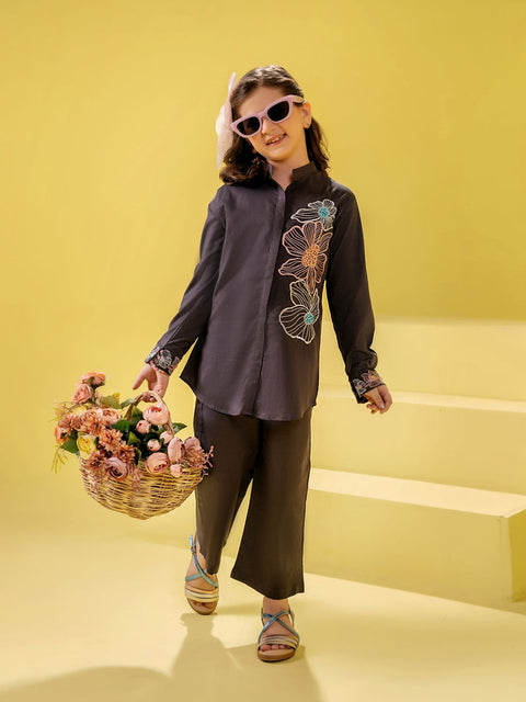 Embroidered Girls Co Ord Set VG135-A