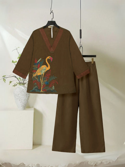 Embridered Girls Co Ord Set VG137-A