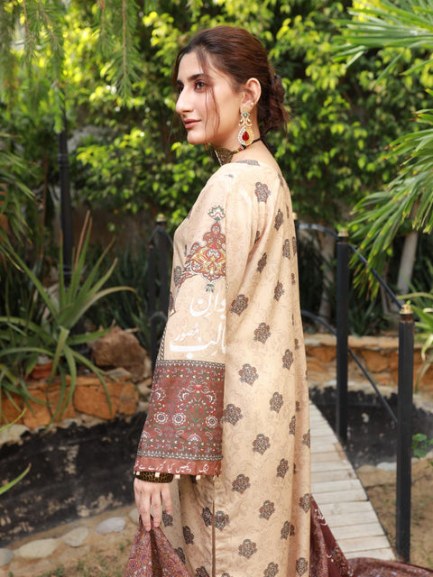 Dewan e Ghalib Stitched 2 Piece (Beige)