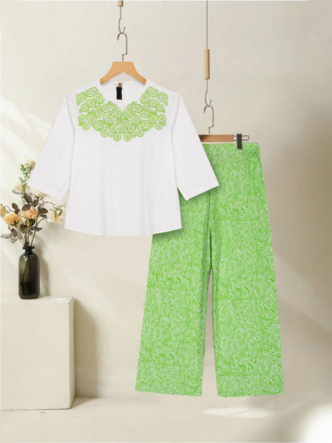 Embroidered Girls Co Ord Set VG162-A