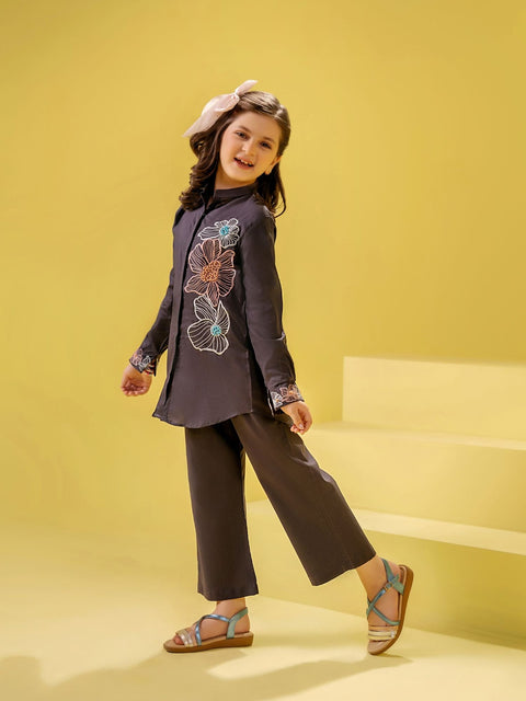 Embroidered Girls Co Ord Set VG135-A