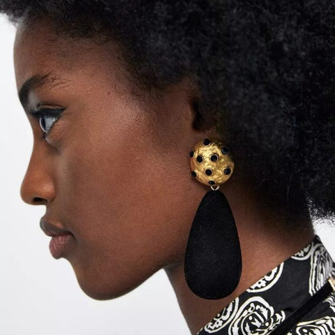 Flannelette Dangle Earrings