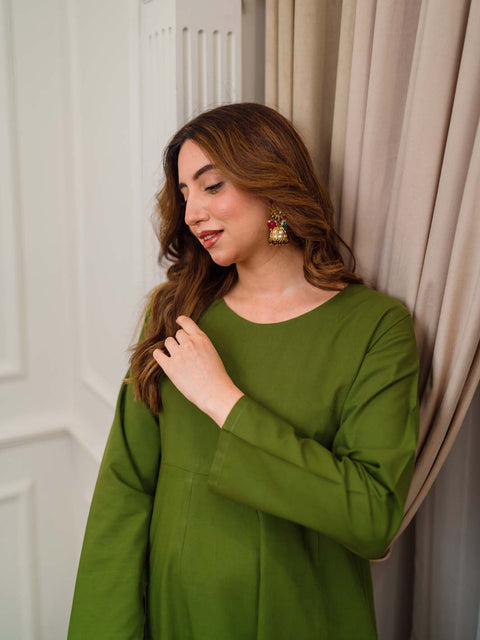 Nyra 2 Piece Green - Kalidaar Shirt Trouser