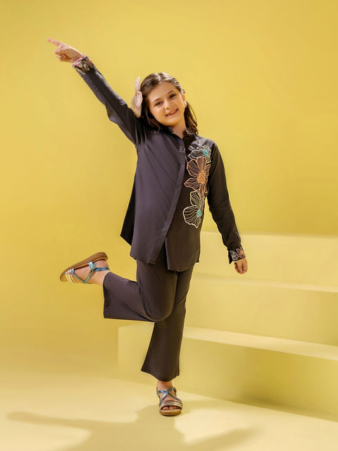 Embroidered Girls Co Ord Set VG135-A