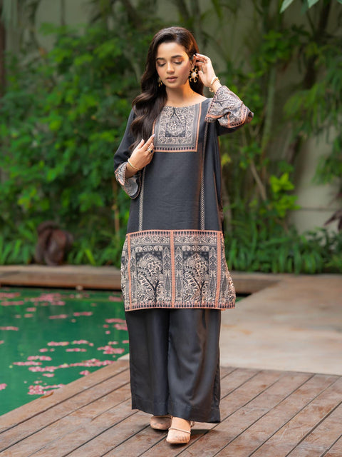 Noor e Shab | 2 Piece | Printed | Black