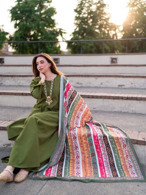 Nyra 2 Piece Green - Kalidaar Shirt Trouser