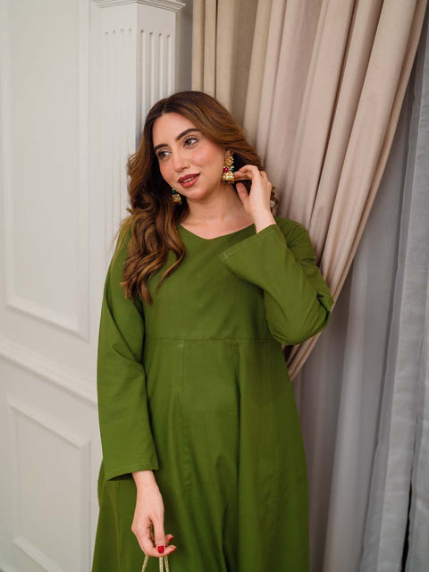 Nyra 2 Piece Green - Kalidaar Shirt Trouser