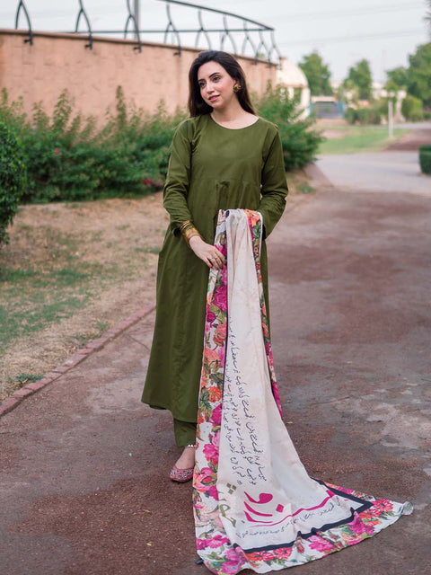 Nyra 2 Piece Green - Kalidaar Shirt Trouser