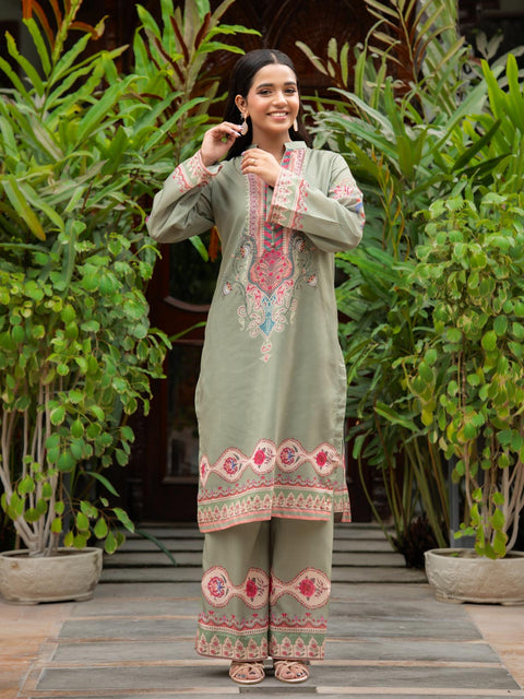 Mehtaab | 2 Piece | Printed | Green