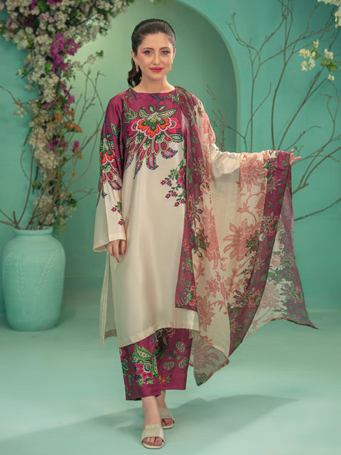 Jamyma | Stitched | 3 Piece | Printed Silk