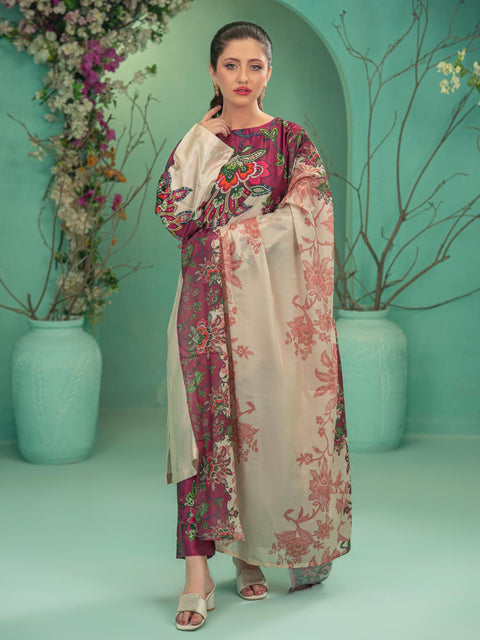 Jamyma | Stitched | 3 Piece | Printed Silk