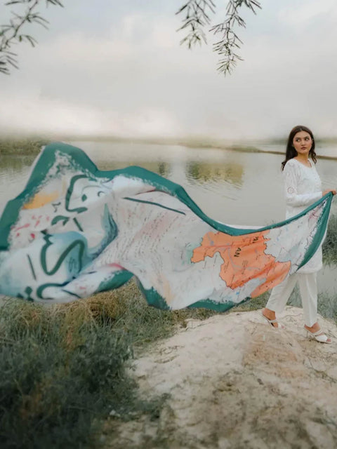 Arz e Pakistan Odhni (White)