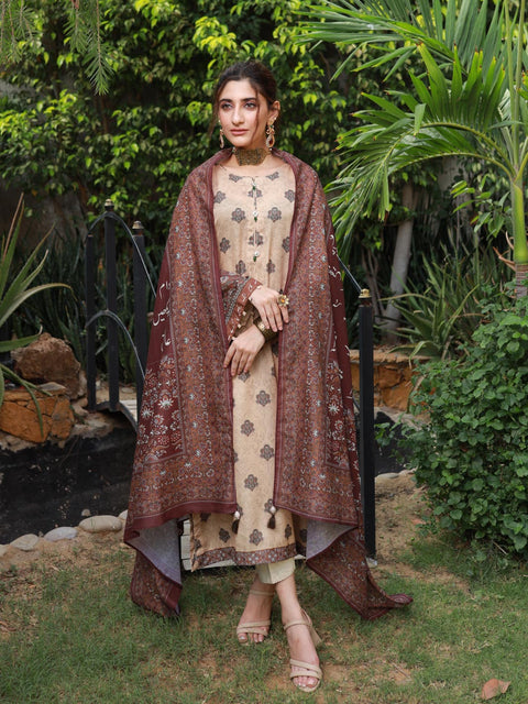 Dewan e Ghalib Stitched 2 Piece (Beige)