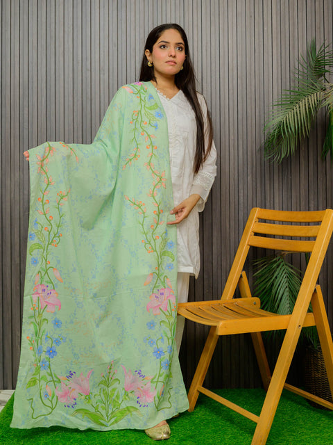 Aadat Stole (Crystal Green)