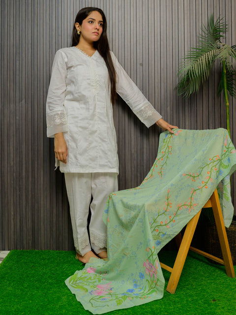 Aadat Stole (Crystal Green)