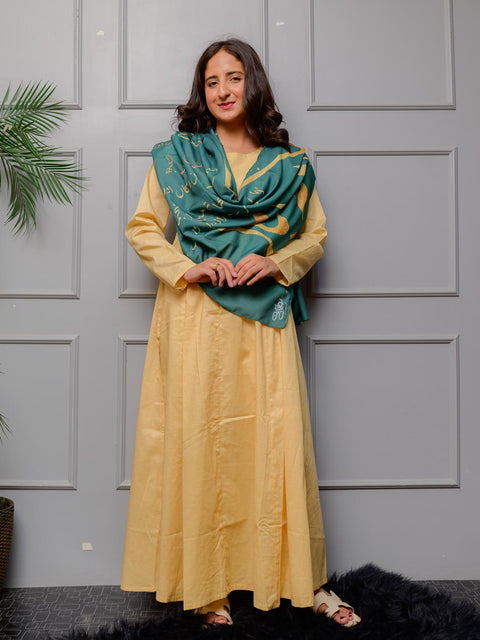 Iqbal Ka chand Stole (Green)