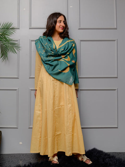 Iqbal Ka chand Stole (Green)