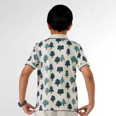 Moonbeam Tree Printed Polo