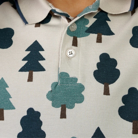 Moonbeam Tree Printed Polo