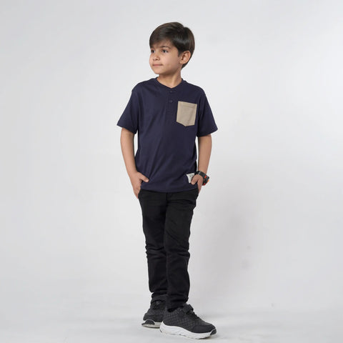 Navy Paradise Henley