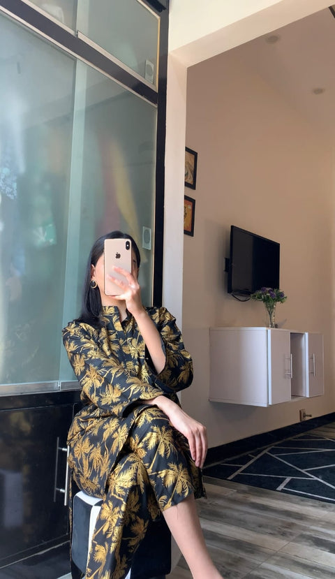 Palm Tree Stitched - 2 Piece