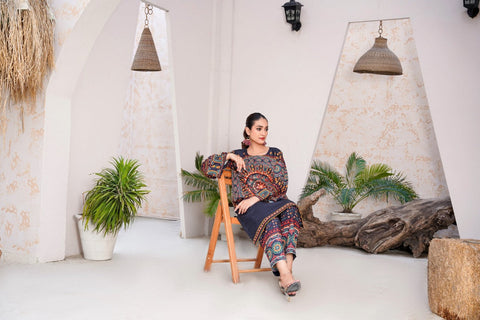 Khaddi Black Digital - 2 Piece