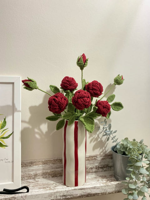Rosefire Crochet Bouquet - 03